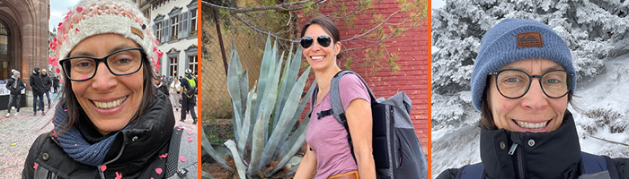 images of Simone traveling 