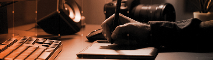  translator reviewing text on a tablet