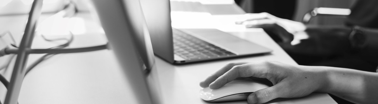 Business person on computer