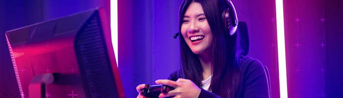 Person enjoying playing a game 