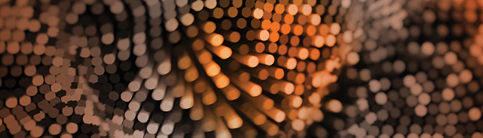 Bright copper wires in a tight cluster