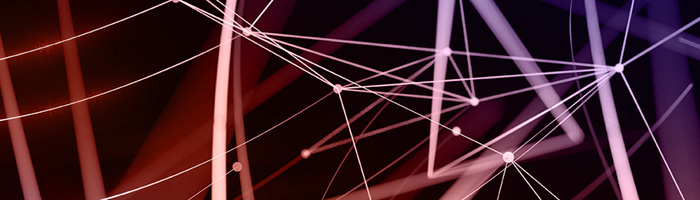 connected rectangle and triangle shapes on purple and orange 