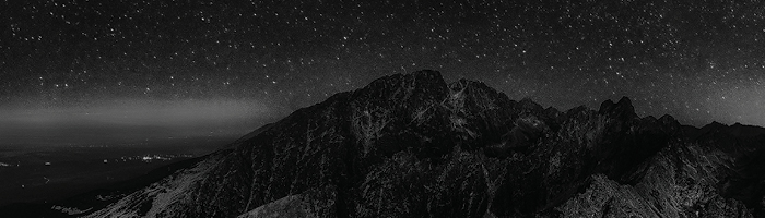 mountain scene of constellations