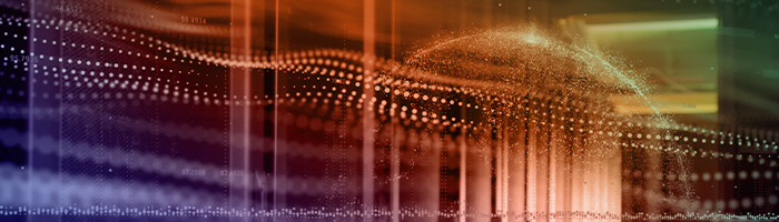A close-up view of a globe in vibrant Aurora colors with interconnecting lines, representing the dynamic network of international communication.