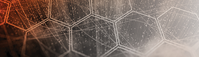 Hexagonal data points connecting.