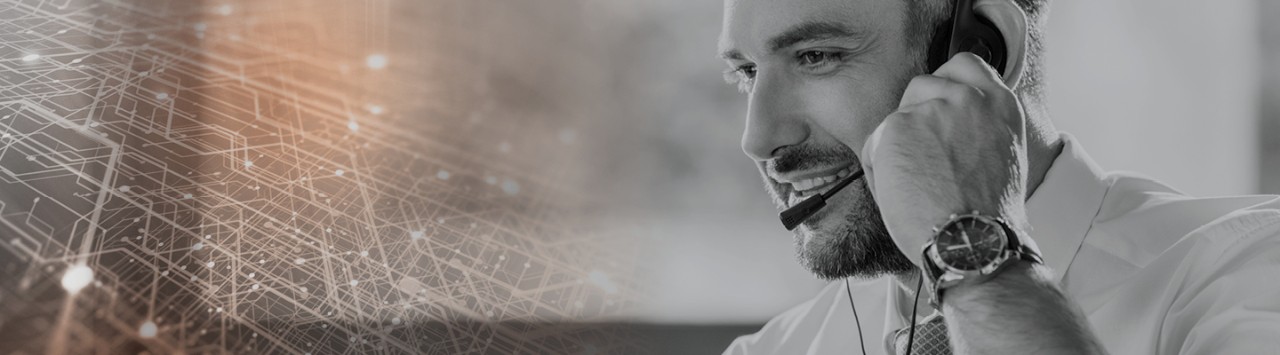Person on headset interpreting a customer call