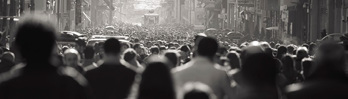 Photo of a crowded city street