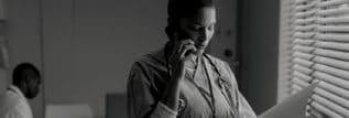 Provider talking on the phone