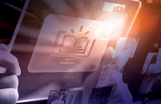 Device with an eLearning icon