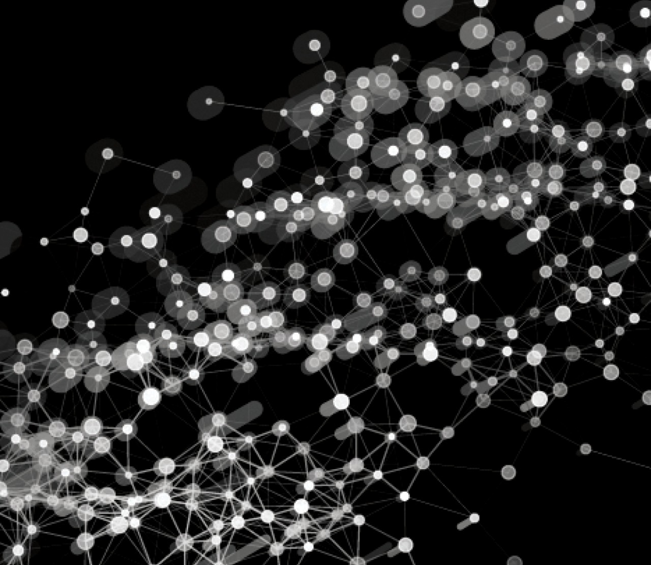 Abstract connection lines with bright lights