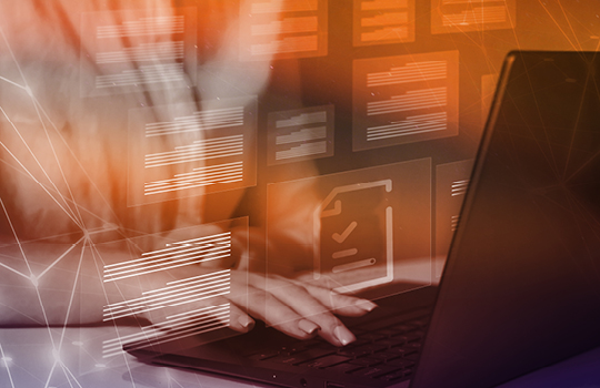 Person reviewing and confirming legal documents