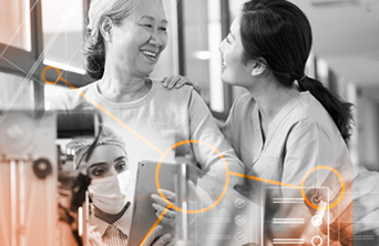 Patient, provider, and researcher with checklist