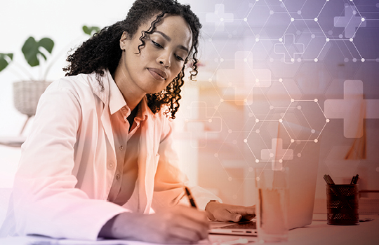 clinical researcher writing a summary