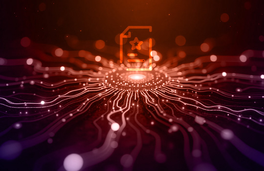 document icon with digital web