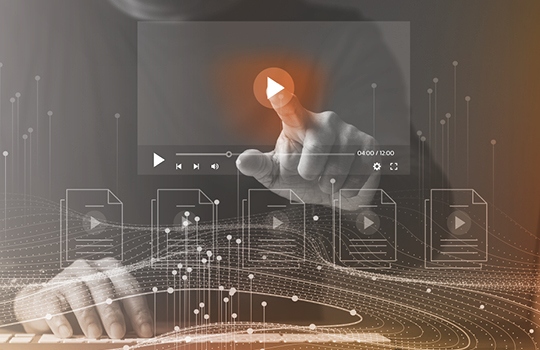 A person consumes marketing content created by the Lionbridge Content Remix App