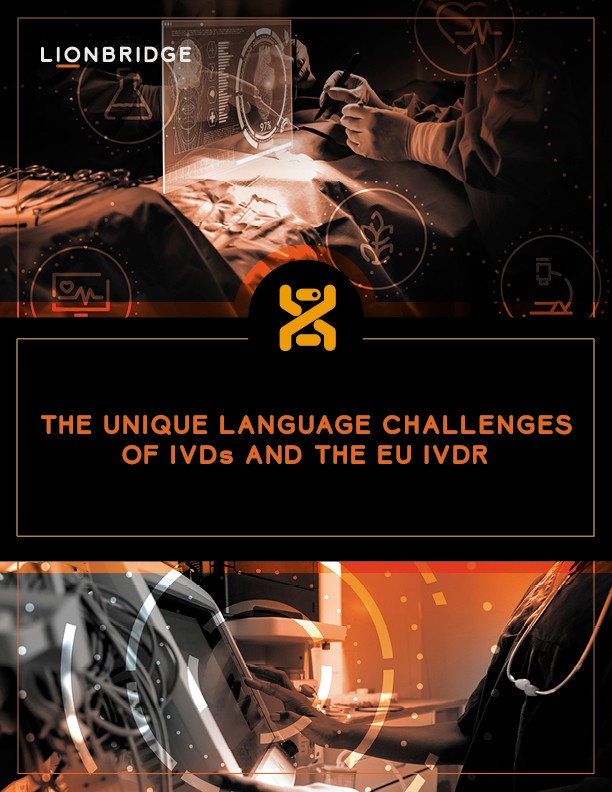The cover of a whitepaper about language requirements for the EU IVDR.