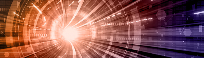 espiral naranja y morada de datos