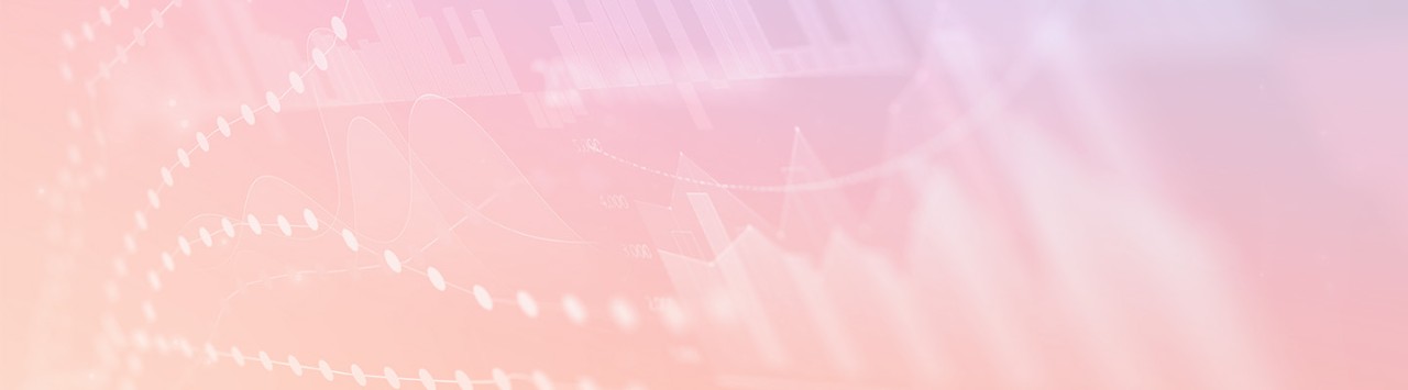 Puntos y gráficos conectados sobre un fondo naranja claro