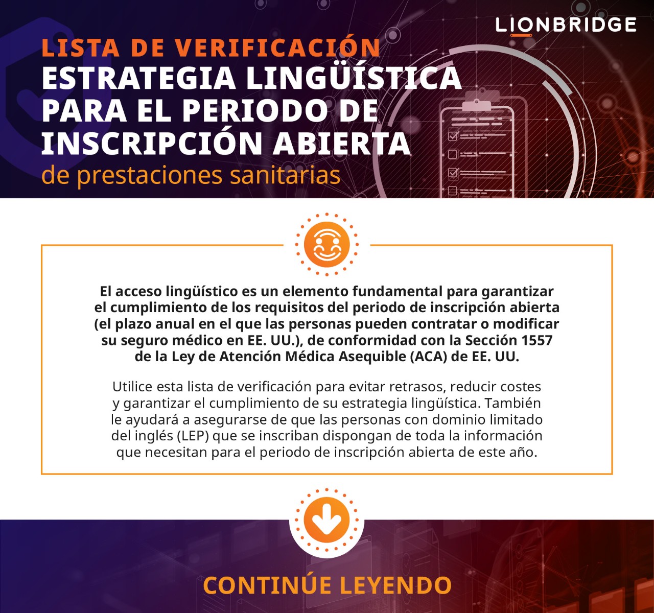 Portada de la lista de verificación para la planificación lingüística 