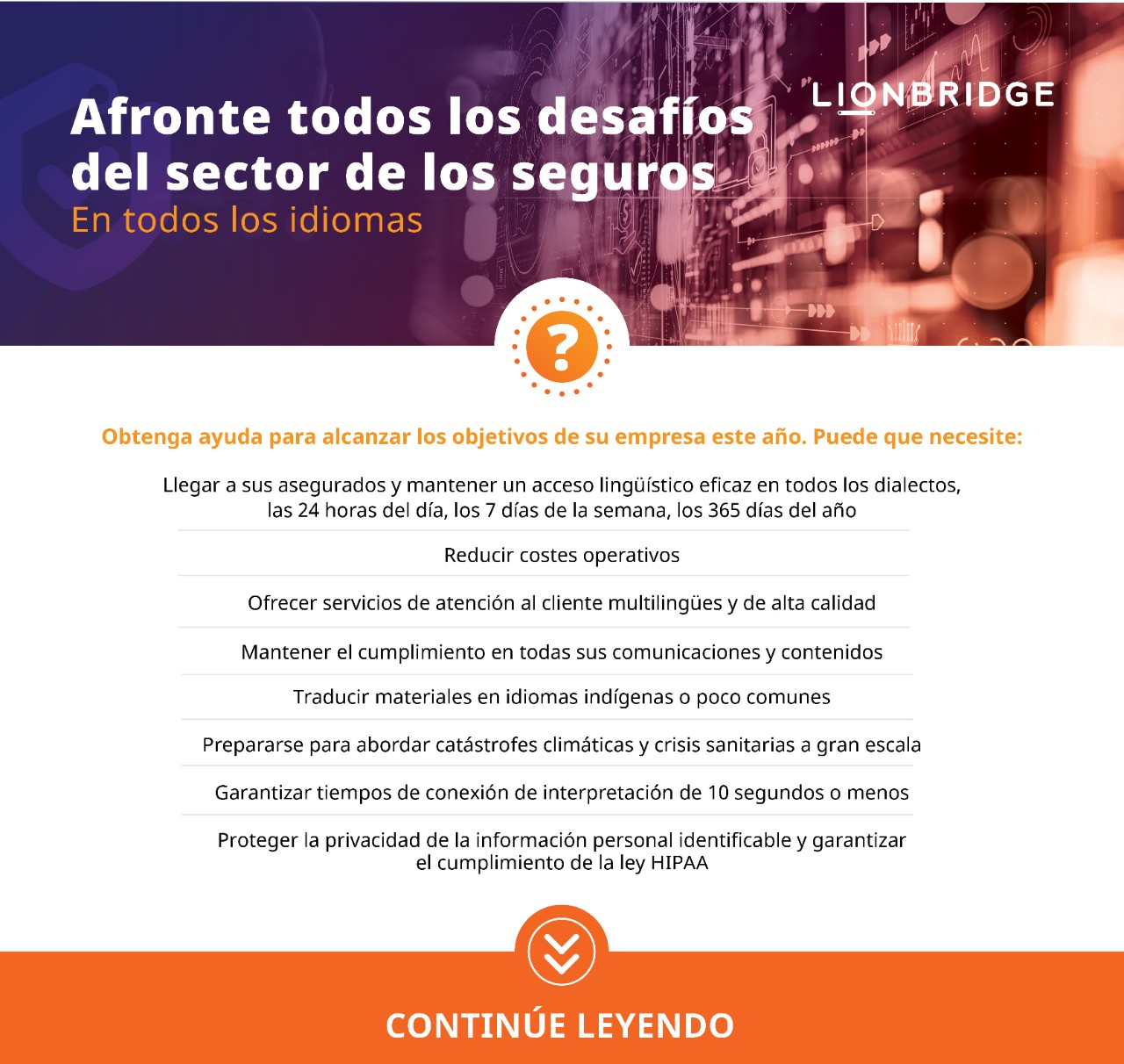 Descargue nuestra infografía sobre interpretación y traducción en el sector de los seguros 