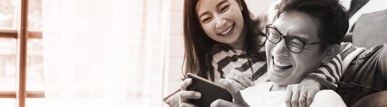 people enjoying content on a mobile device