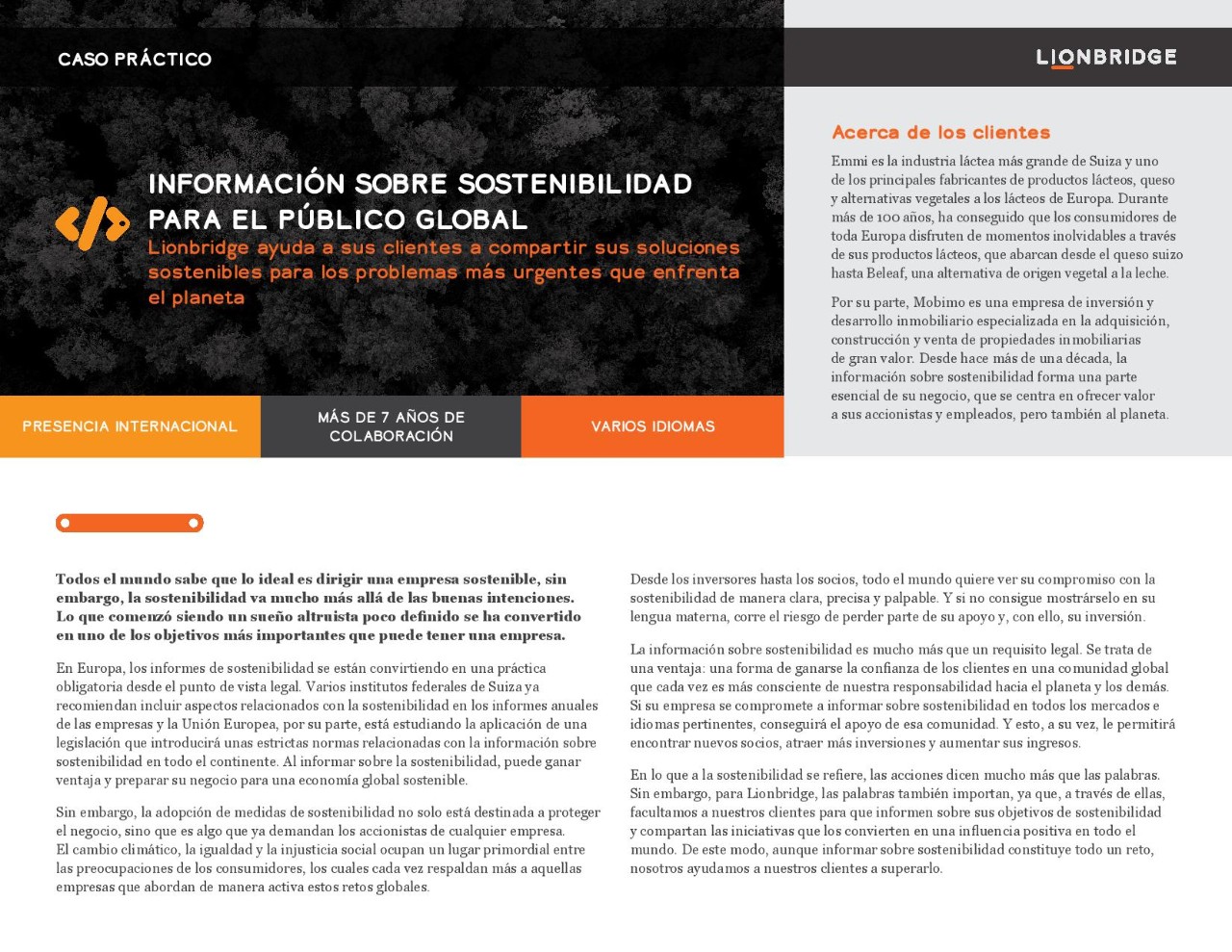 Cómo ayuda Lionbridge a sus clientes a elaborar informes de sostenibilidad para un público global
