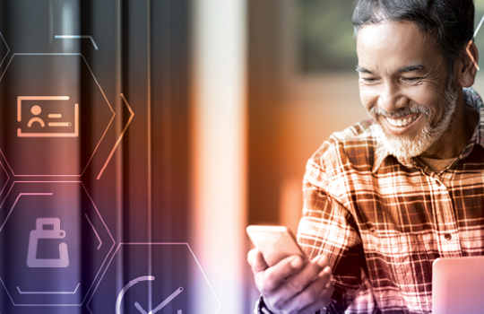 Customer shopping on a phone