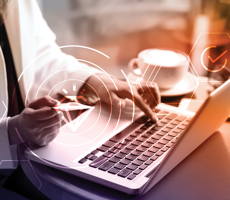 A person shopping online