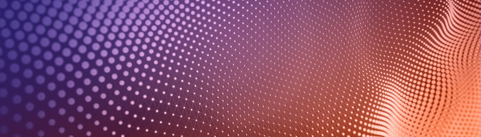 une texture ondulée à pois orange et violets