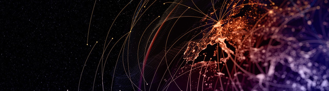 carte du monde digitale et lumineuse 