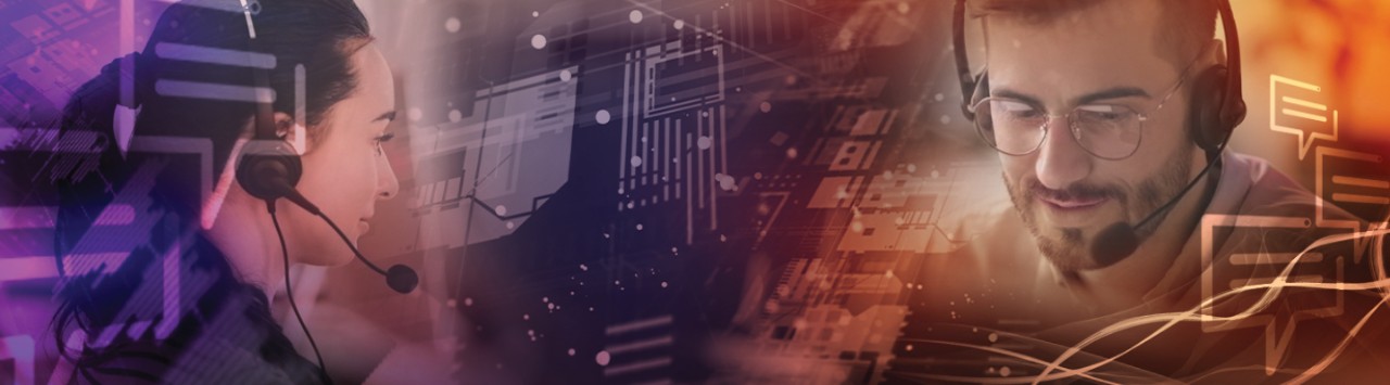 2 interprètes se connectant numériquement avec les clients 