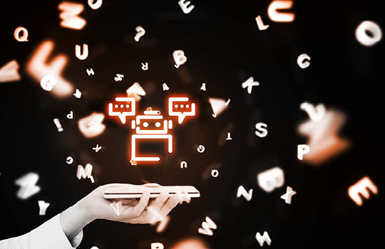 Letters flying around phone