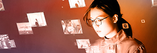 person analyzing AI-generated content