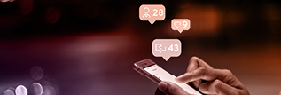 A user tapping on a phone