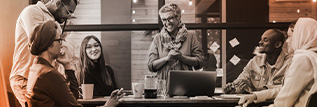 Professional team in a meeting