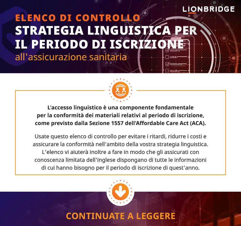 Copertina dell'elenco di controllo per la pianificazione linguistica 