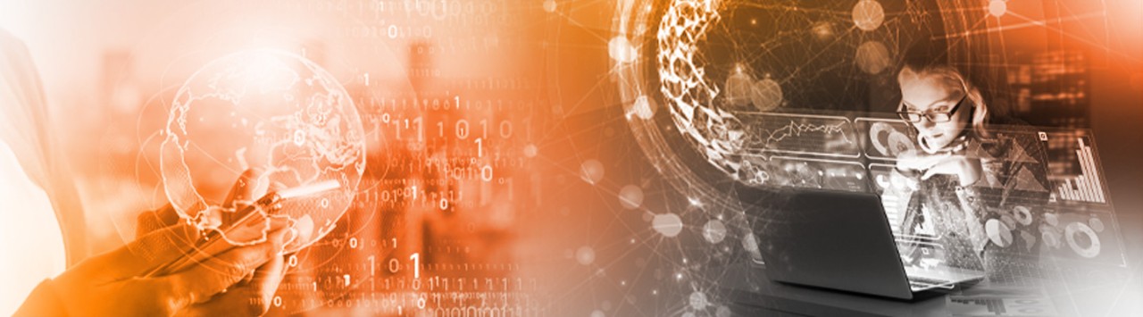 Sovrapposizione di icone di posizione e connessioni triangolari sulla Terra