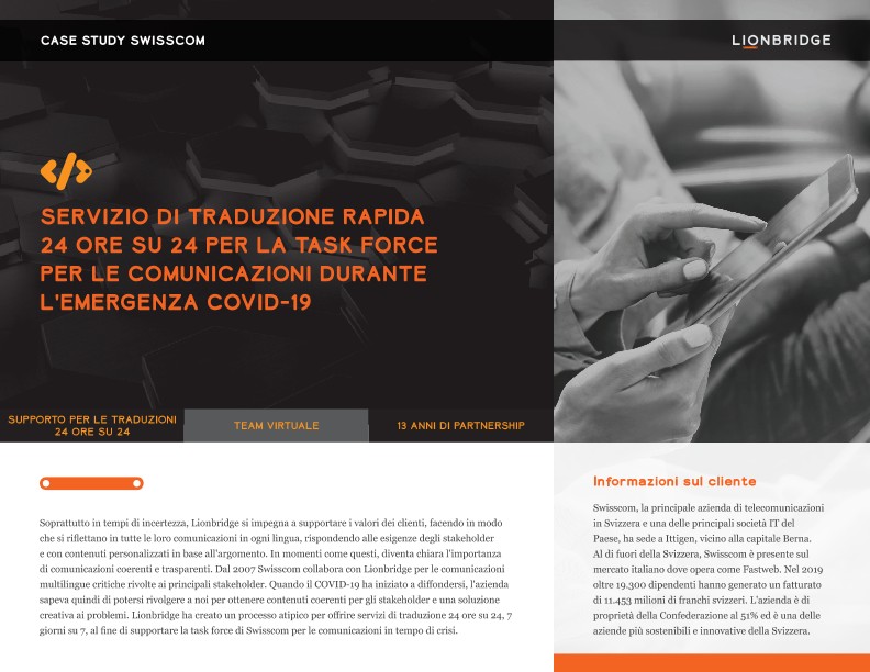 Scaricate il case study di Swisscom