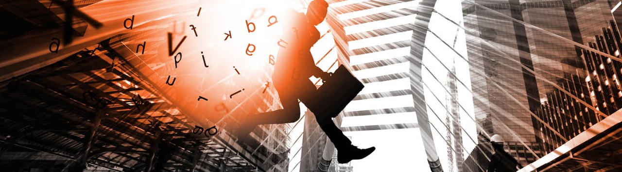 Professional jumping over gap in AI services