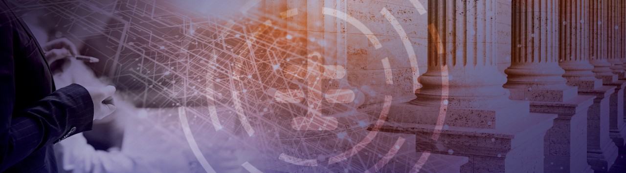 Colonne davanti a un tribunale