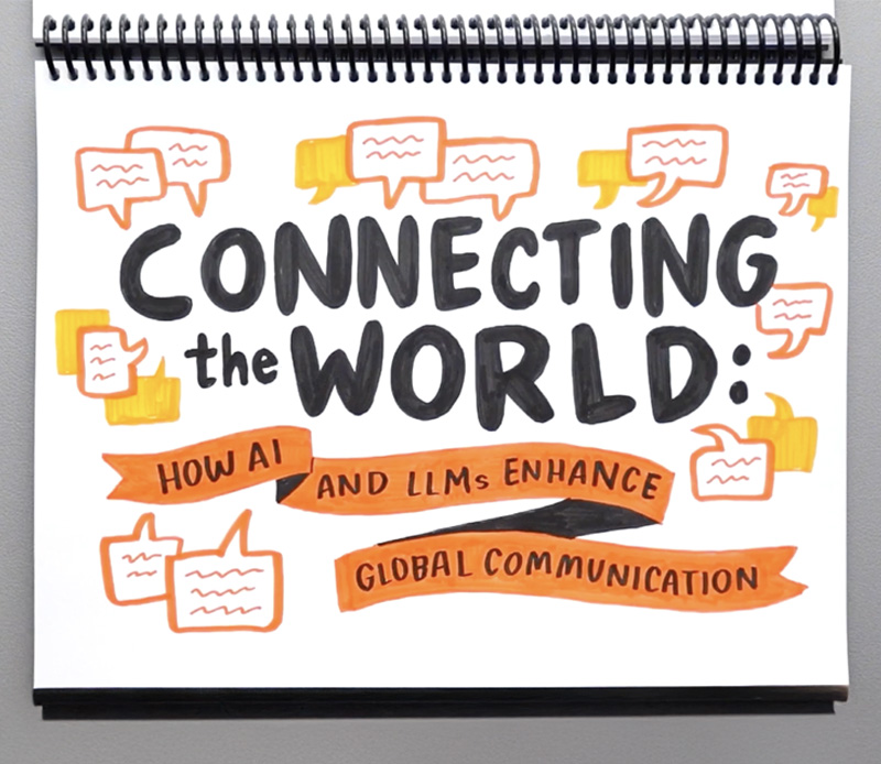 Graphics showing a connected world