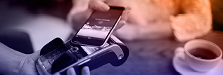 Person using their phone to pay