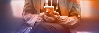 Person holding their phone