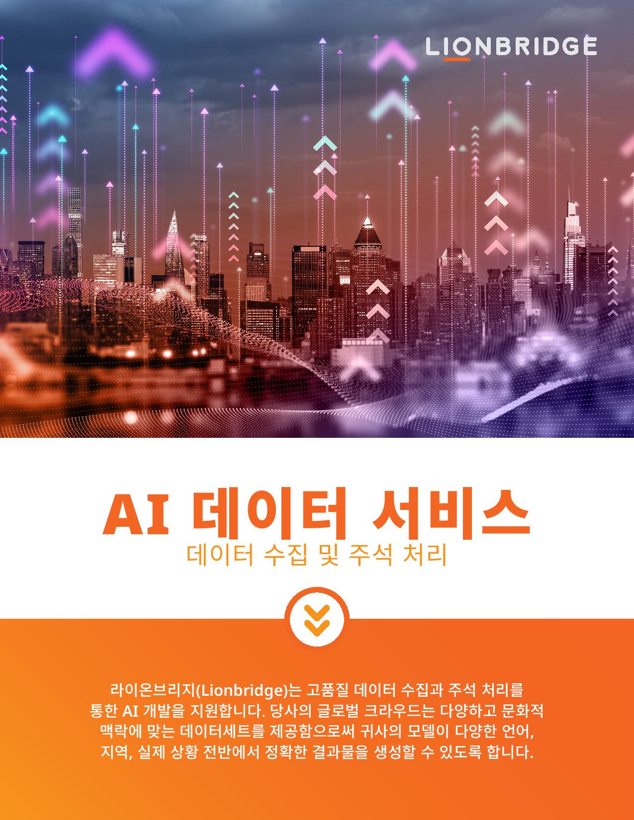 라이온브리지 AI 데이터 서비스의 데이터 수집 및 주석 처리 백서 다운로드