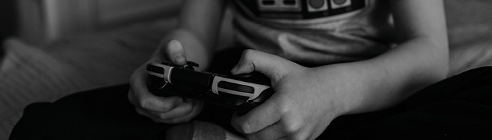 A person using a game controller
