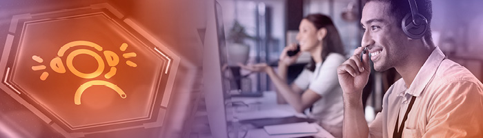 통역사와 통역사 로고가 표시된 버튼 