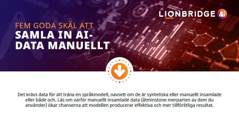 Ladda ner infografiken Fem goda skäl att samla in AI-data manuellt 