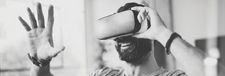 Person using virtual reality