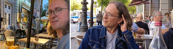 Nicolas på olika parisiska kaféer