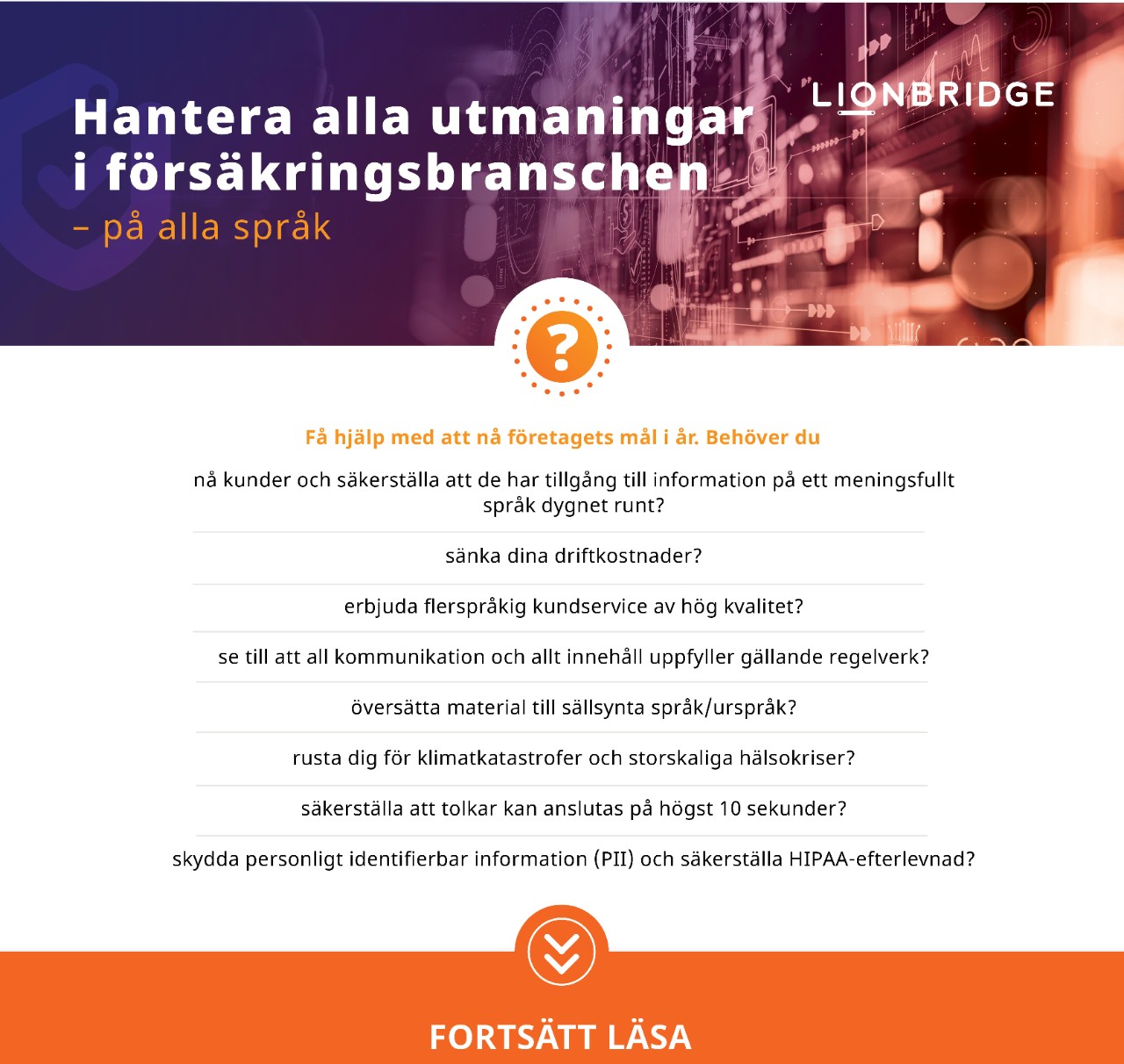 Ladda ner vår infografik om tolkning och översättning för försäkringsbranschen 